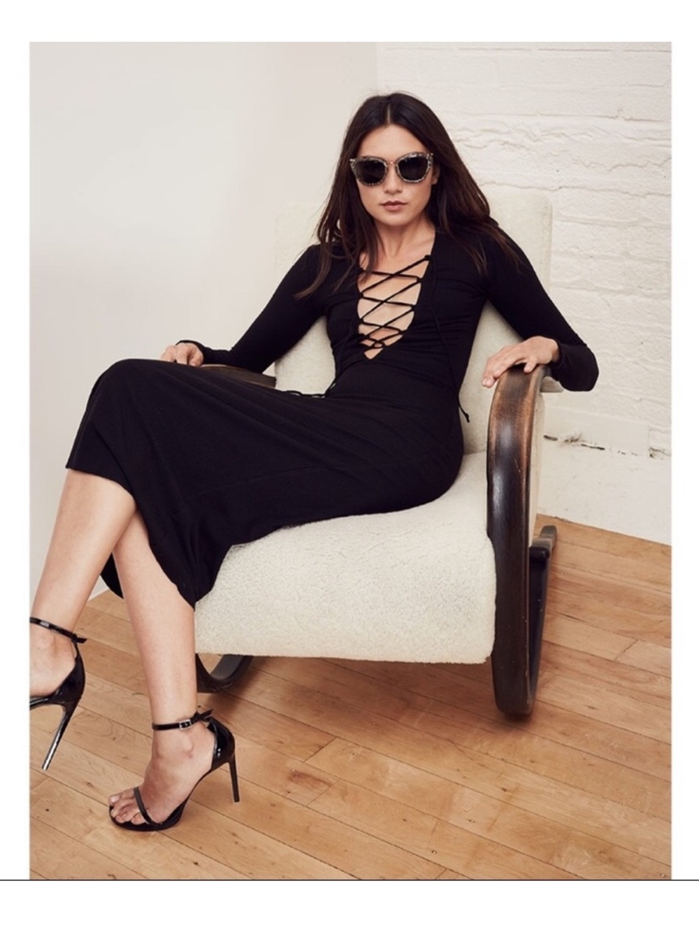 NWT Reformation Edison Dress Navy Blue Size XS